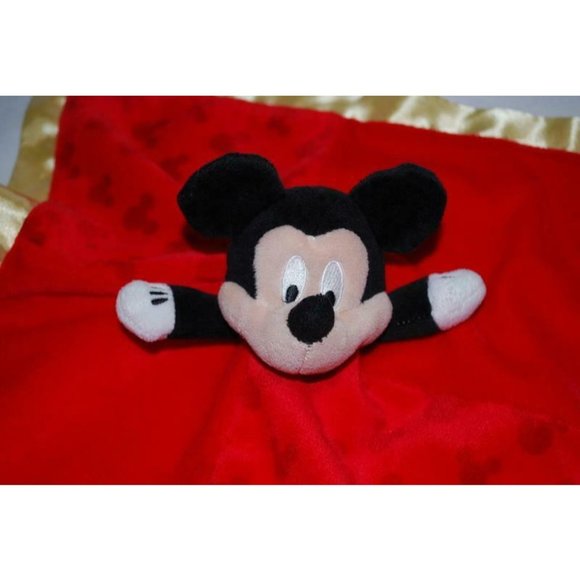 Mickey Mouse Lovey Baby Disney Red Yellow Plush Security Toy - Picture 4 of 4
